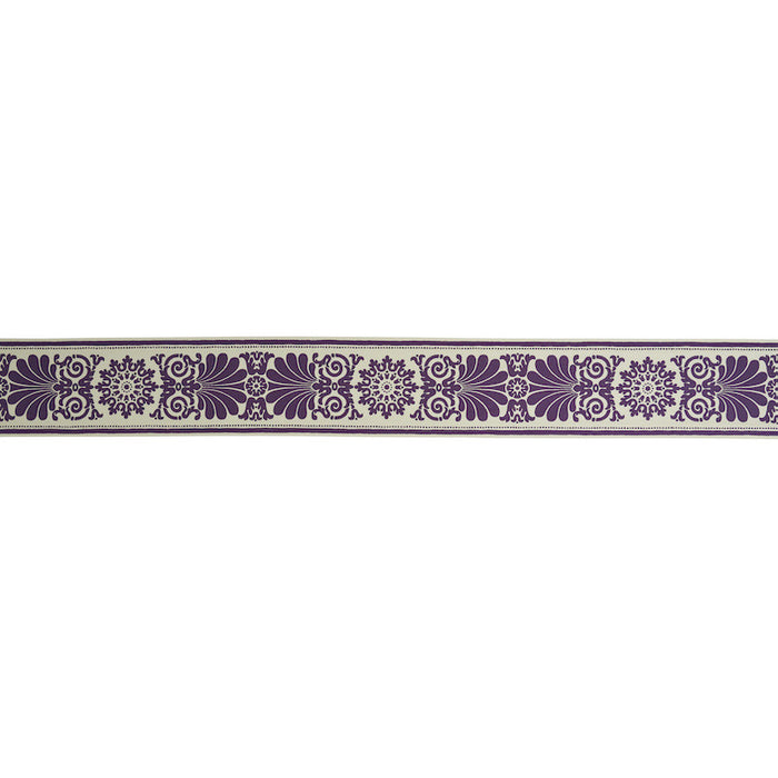 Schumacher Yvonne Tape Aubergine Trim 79142