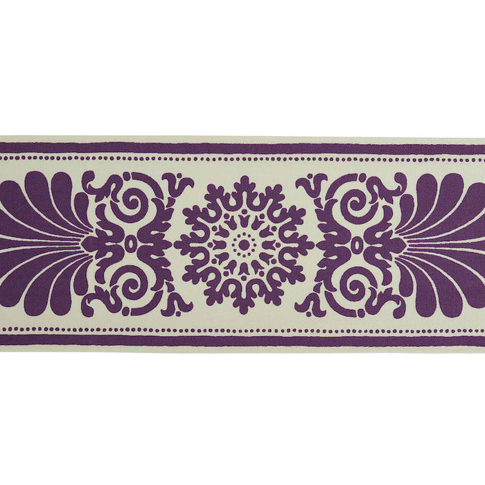 Schumacher Yvonne Tape Aubergine Trim 79142