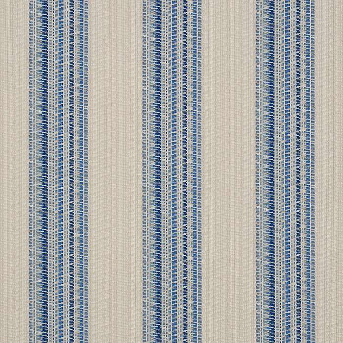 Schumacher Bendita Stripe Indoor/Outdoor Blue Fabric Sample 79153