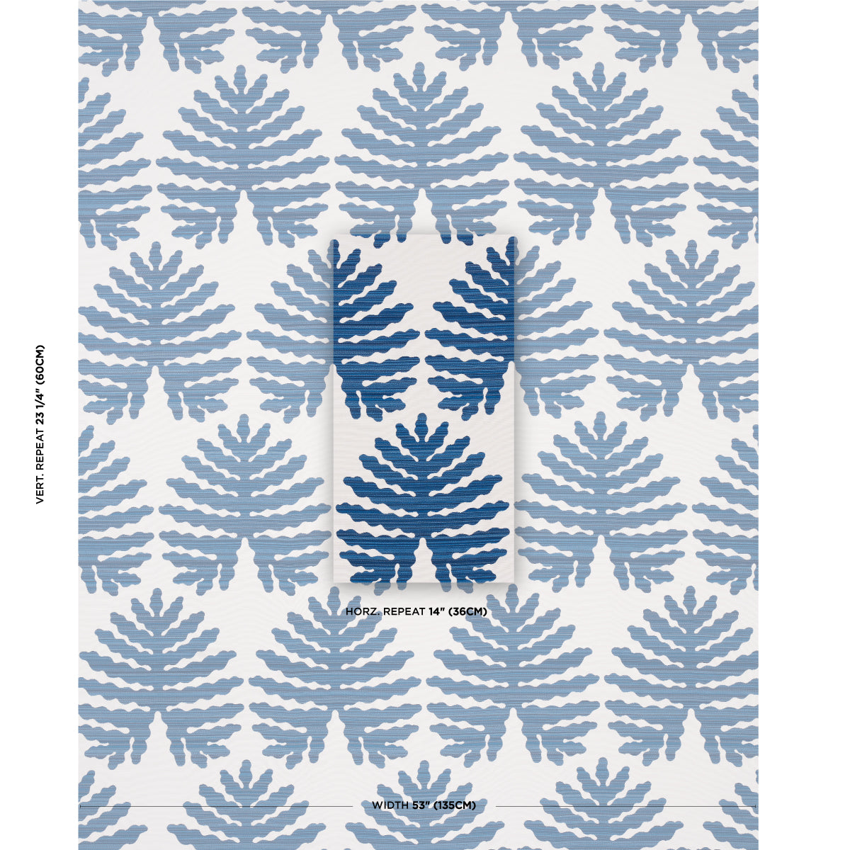 Schumacher Palma Sola Indoor/Outdoor Navy Fabric 79180