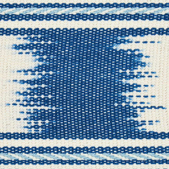 Schumacher Banyan Ikat Tape Blue Trim 79300