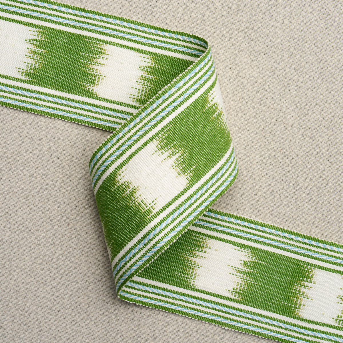 Schumacher Banyan Ikat Tape Leaf Trim Sample 79303