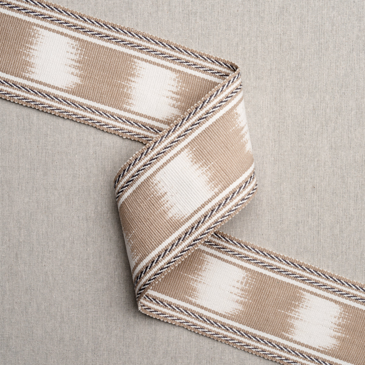 Schumacher Banyan Ikat Tape Sand Trim 79305