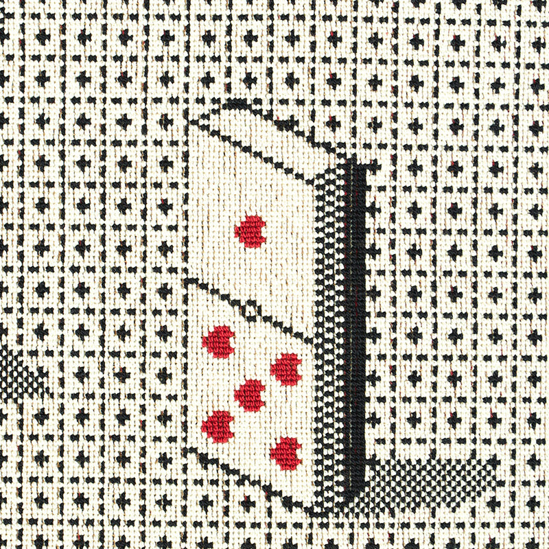 Schumacher Domino Epingle Black Fabric Sample 79320