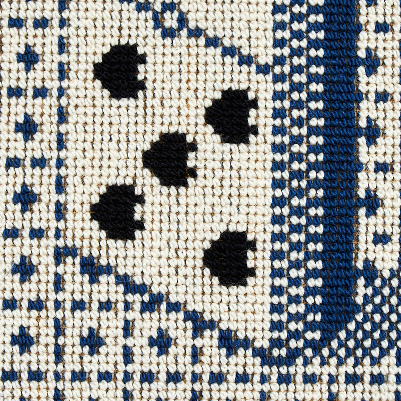 Schumacher Domino Epingle Blue Fabric 79321