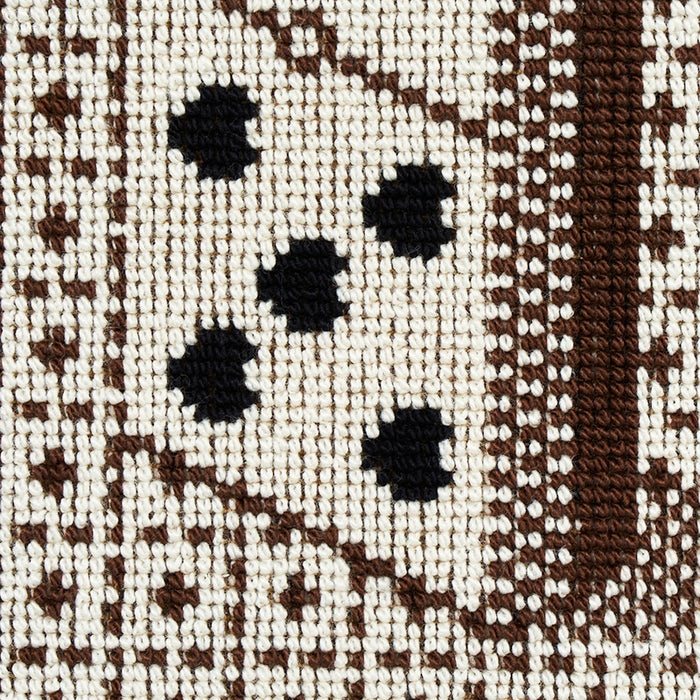 Schumacher Domino Epingle Brown Fabric 79322