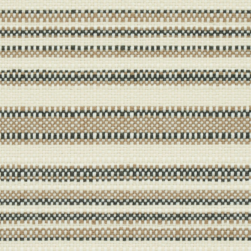 Schumacher Solana Stripe Indoor/Outdoor Stone Fabric Sample 79331