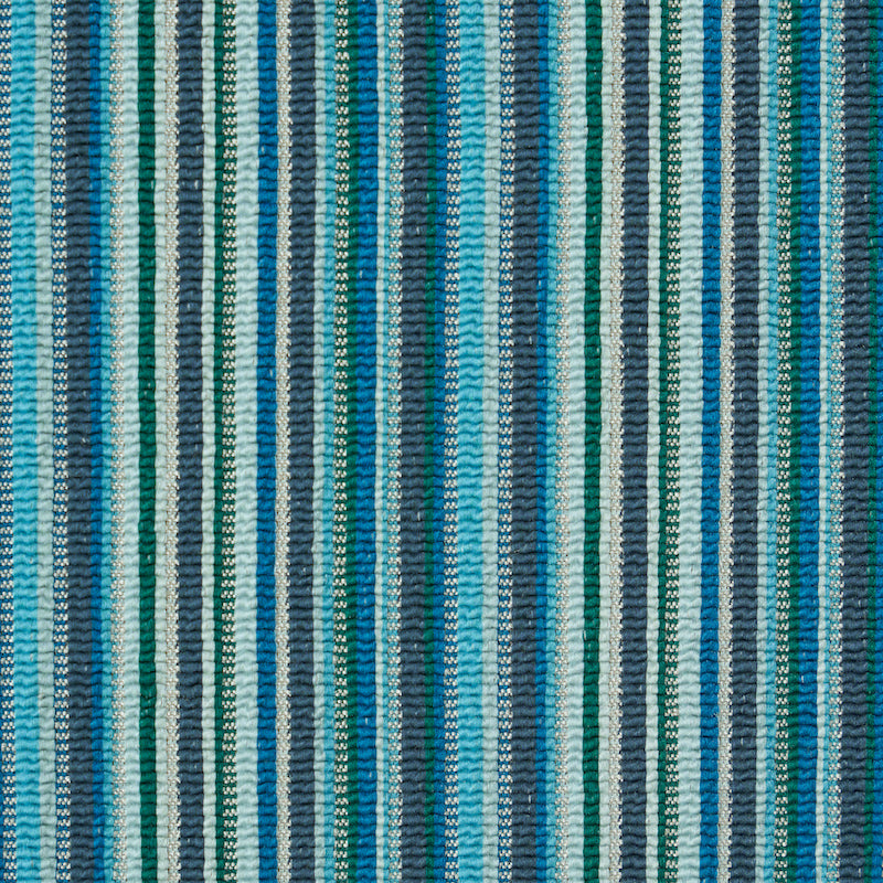 Schumacher Sinoir Stripe Blue Fabric 79352