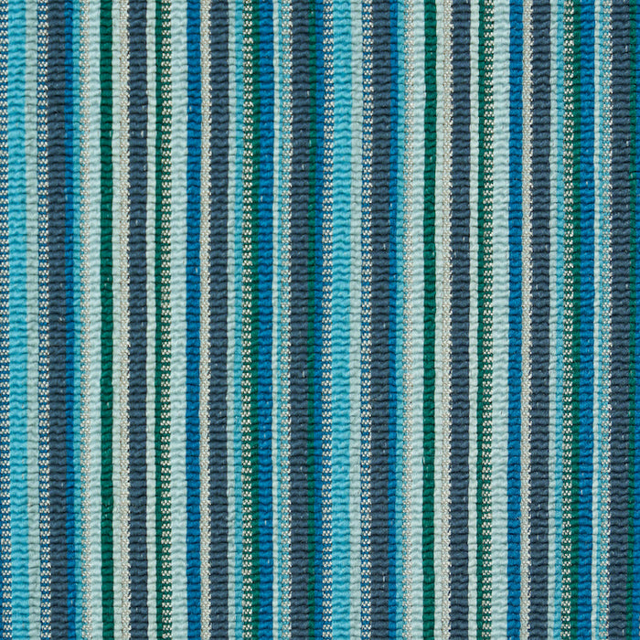 Schumacher Sinoir Stripe Blue Fabric Sample 79352