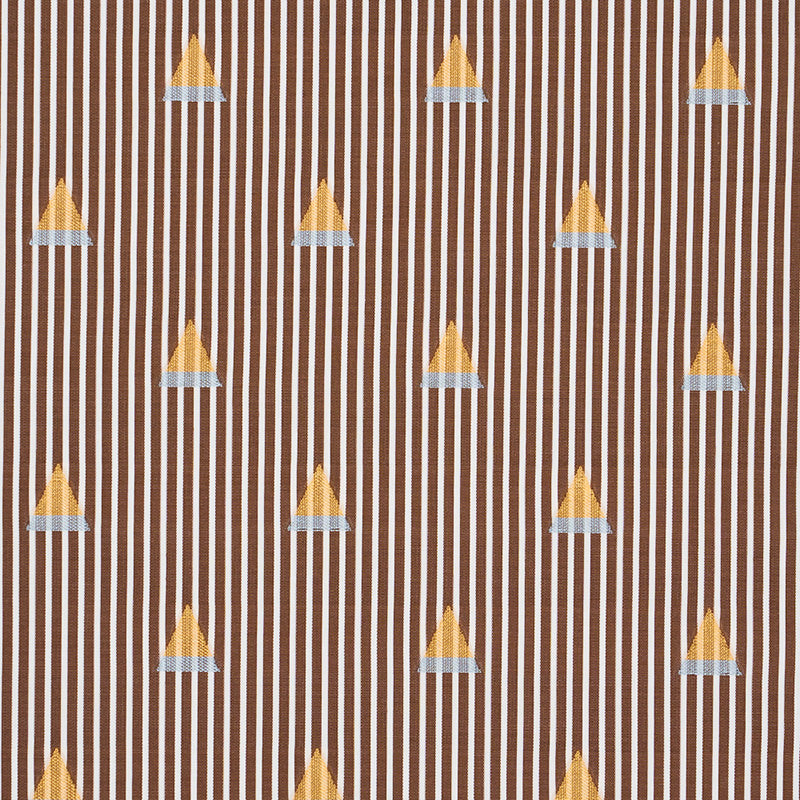 Schumacher Ludus Stripe Brown Fabric 79362