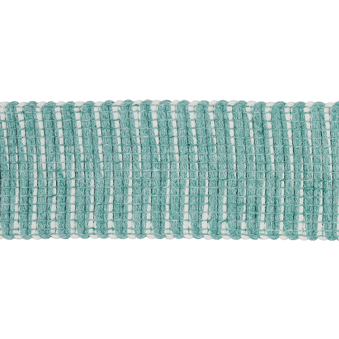 Schumacher Pierce Tape Indoor/Outdoor Aqua Trim Sample 79414