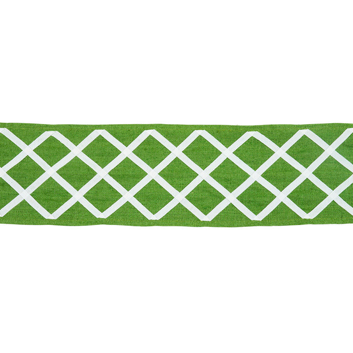 Schumacher Zella AppliqueD Tape Green Trim Sample 79440