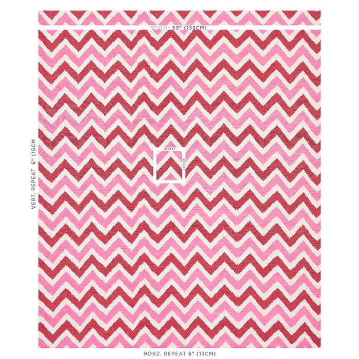 Schumacher Vedado Ikat Pink Fabric 79461