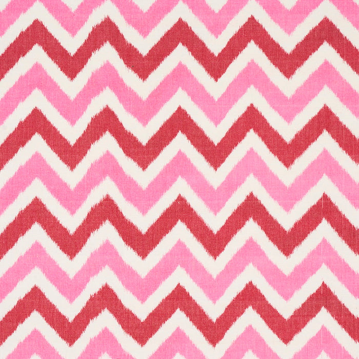 Schumacher Vedado Ikat Pink Fabric Sample 79461