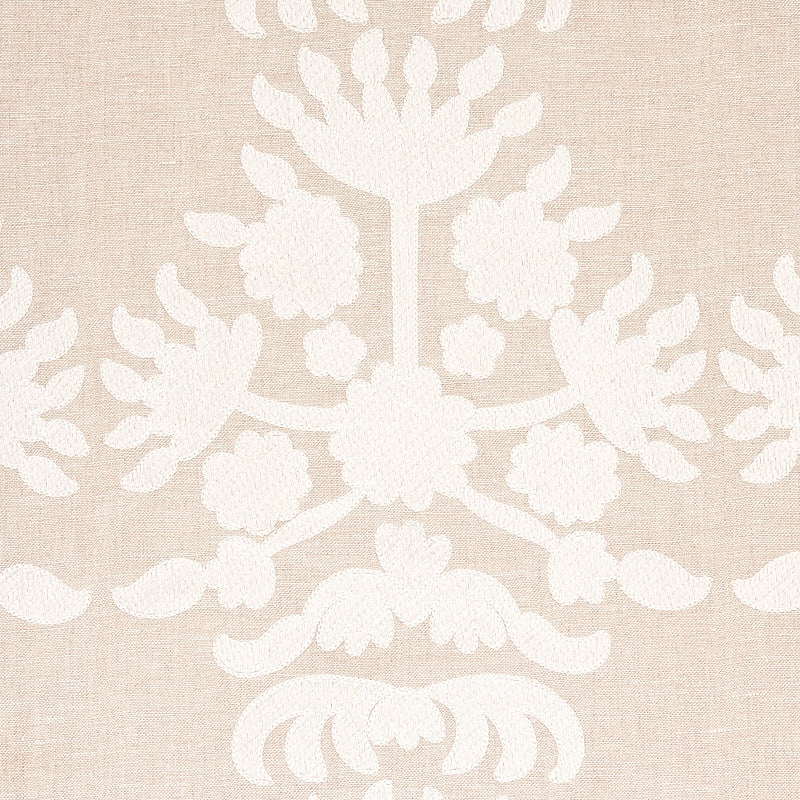 Schumacher Cybele Embroidery Natural Fabric 79472