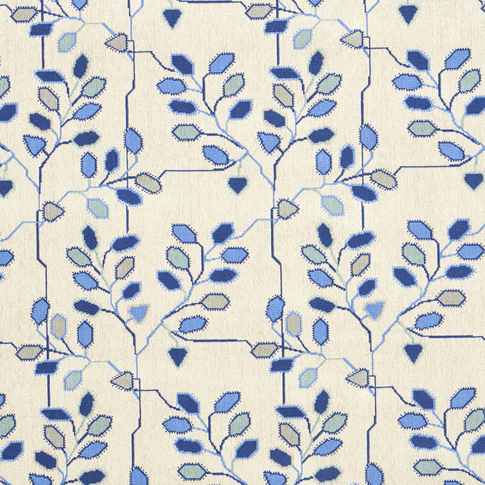 Schumacher Tumble Weed Epingle Delft Blue Fabric Sample 79510