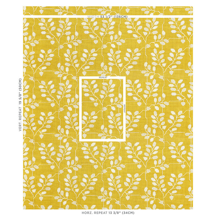 Schumacher Tumble Weed Epingle Buttercup Fabric Sample 79511