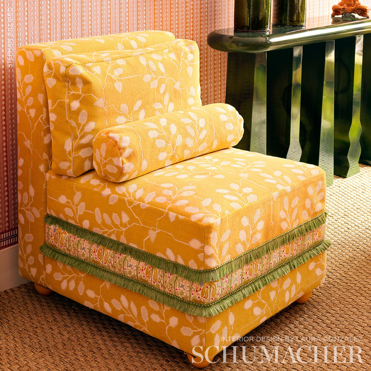 Schumacher Tumble Weed Epingle Buttercup Fabric 79511