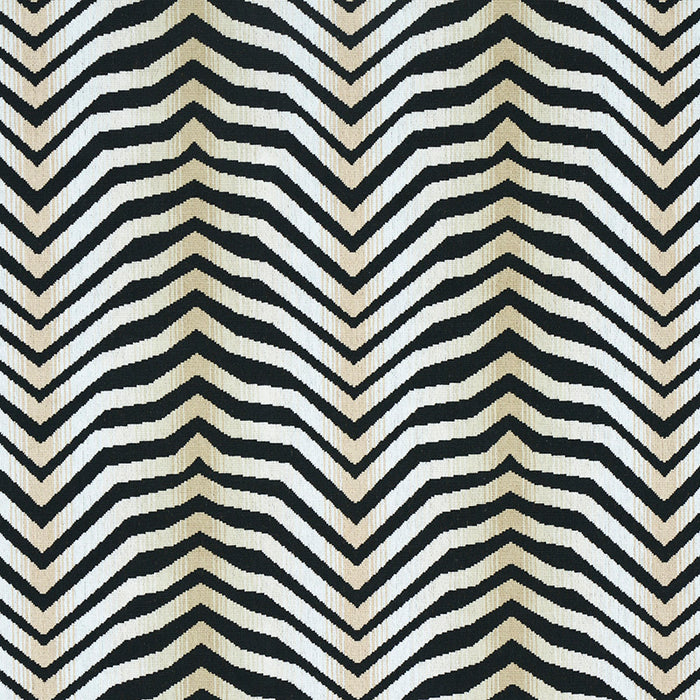 Schumacher Arcure Epingle Zebra Black Fabric Sample 79521