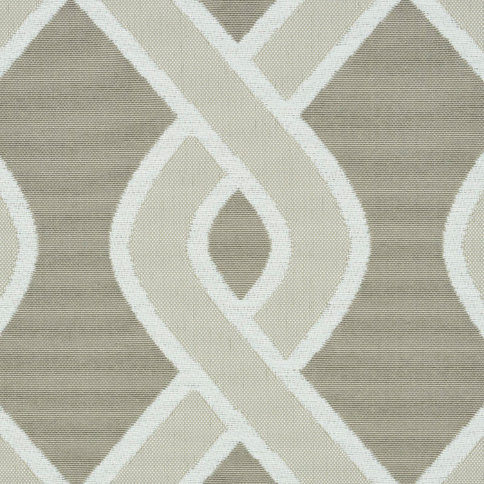 Schumacher Cleo Trellis Indoor/Outdoor Neutral Fabric Sample 79572