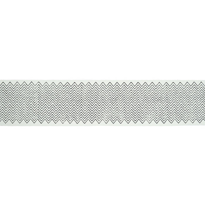 Schumacher Leora Hand Blocked Tape Charcoal Trim Sample 79650