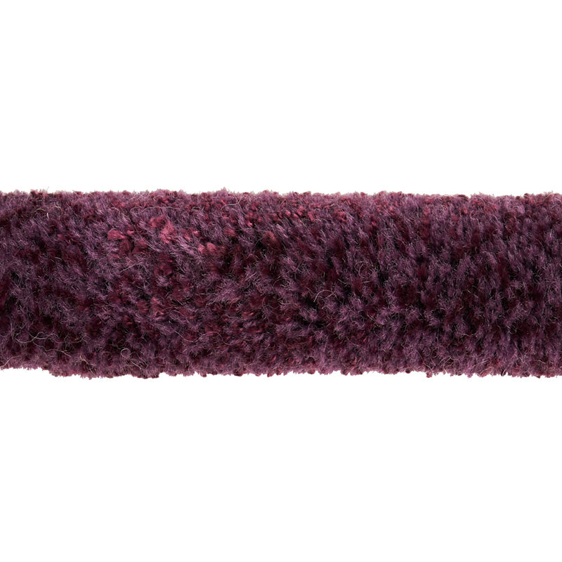 Schumacher Tuft Braid Tape Aubergine Trim Sample 79732