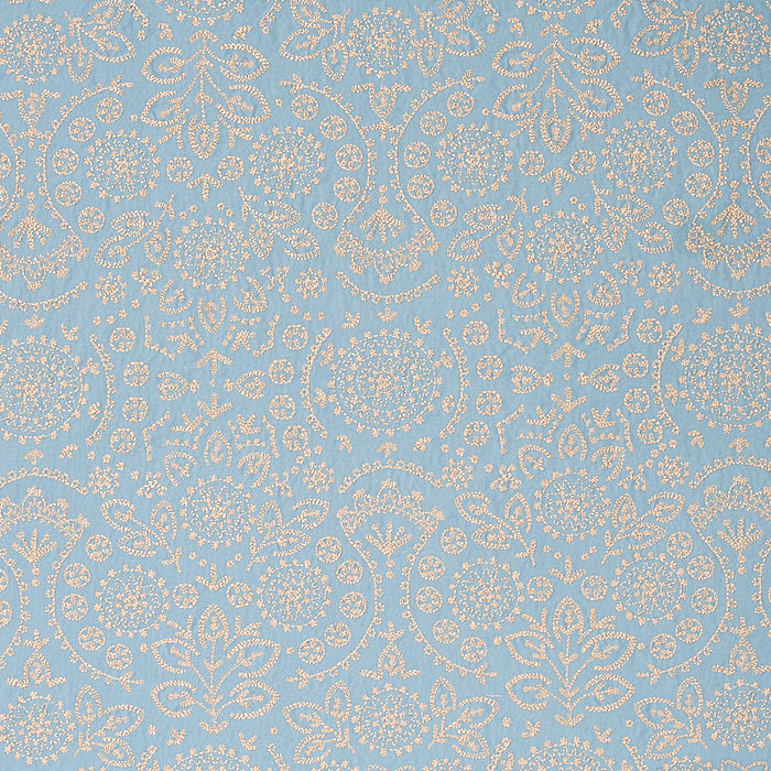 Schumacher Tiana Embroidery Chambray Fabric 79860