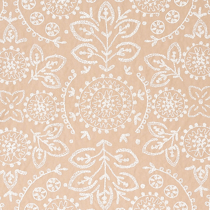 Schumacher Tiana Embroidery Natural Fabric 79861