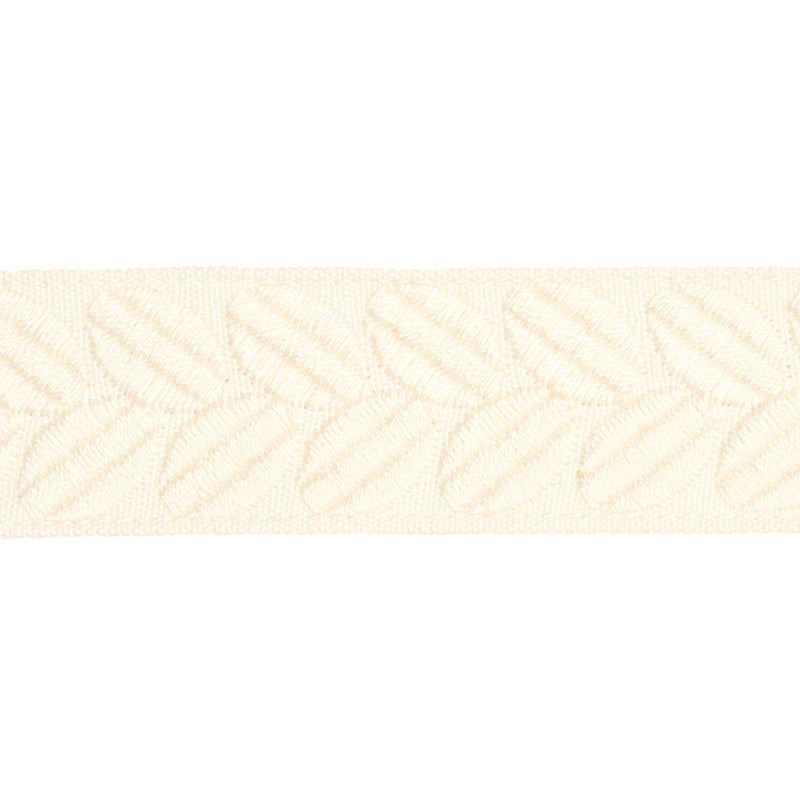 Schumacher Berkeley Tape Narrow Ivory Trim Sample 79911