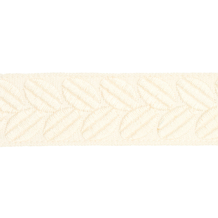 Schumacher Berkeley Tape Narrow Ivory Trim Sample 79911