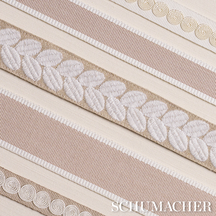 Schumacher Berkeley Tape Narrow Ivory On Natural Trim 79914