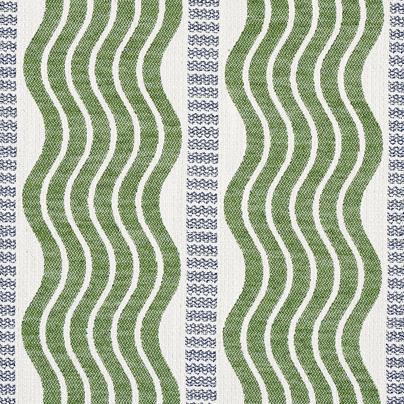 Schumacher Sina Stripe Green Fabric Sample 79940