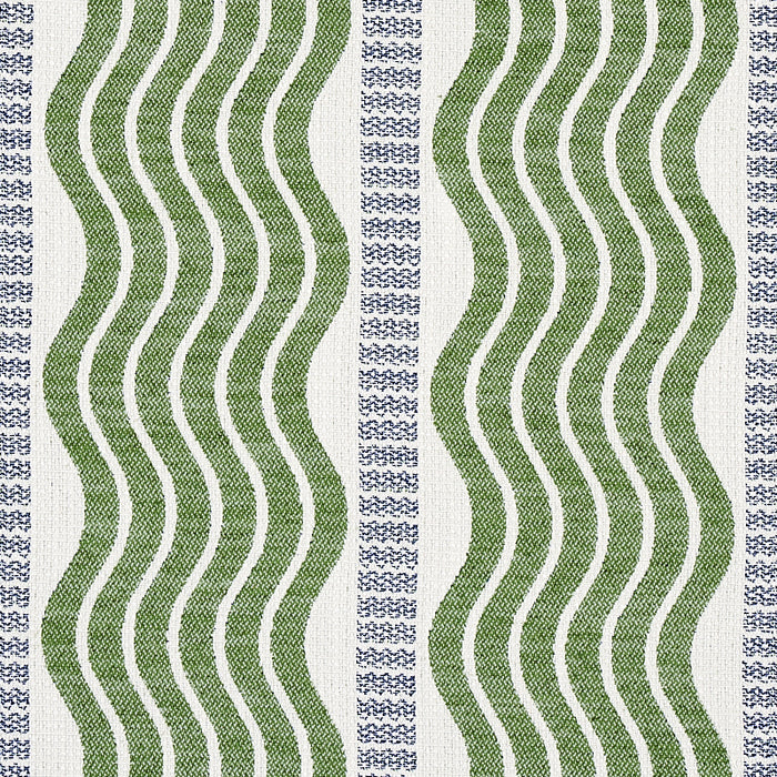 Schumacher Sina Stripe Green Fabric 79940