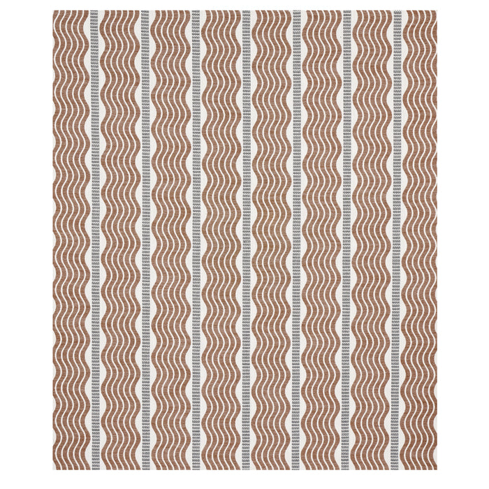 Schumacher Sina Stripe Brown Fabric 79942