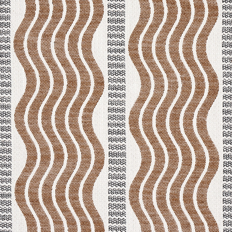 Schumacher Sina Stripe Brown Fabric 79942