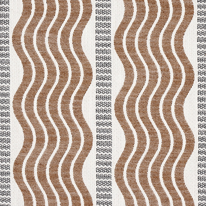 Schumacher Sina Stripe Brown Fabric 79942