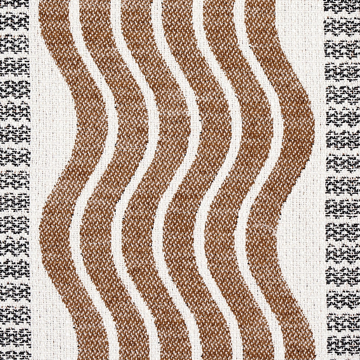 Schumacher Sina Stripe Brown Fabric 79942