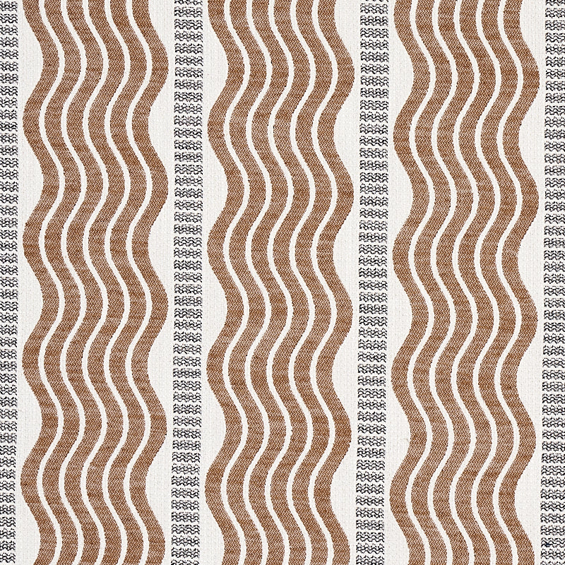 Schumacher Sina Stripe Brown Fabric 79942