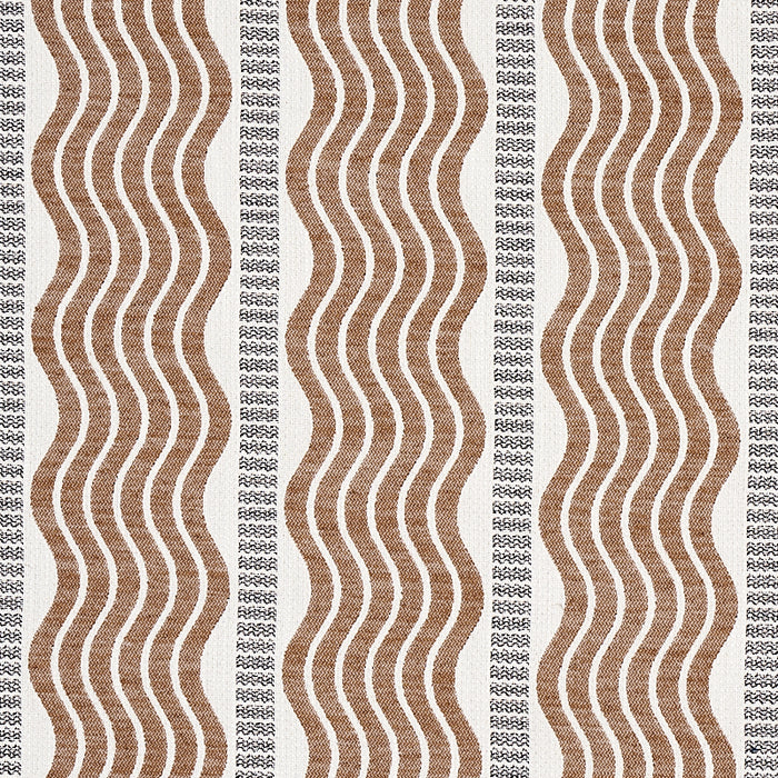 Schumacher Sina Stripe Brown Fabric Sample 79942