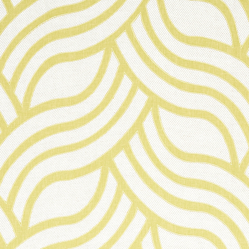 Schumacher Sangomar Applique Citron Fabric 79950