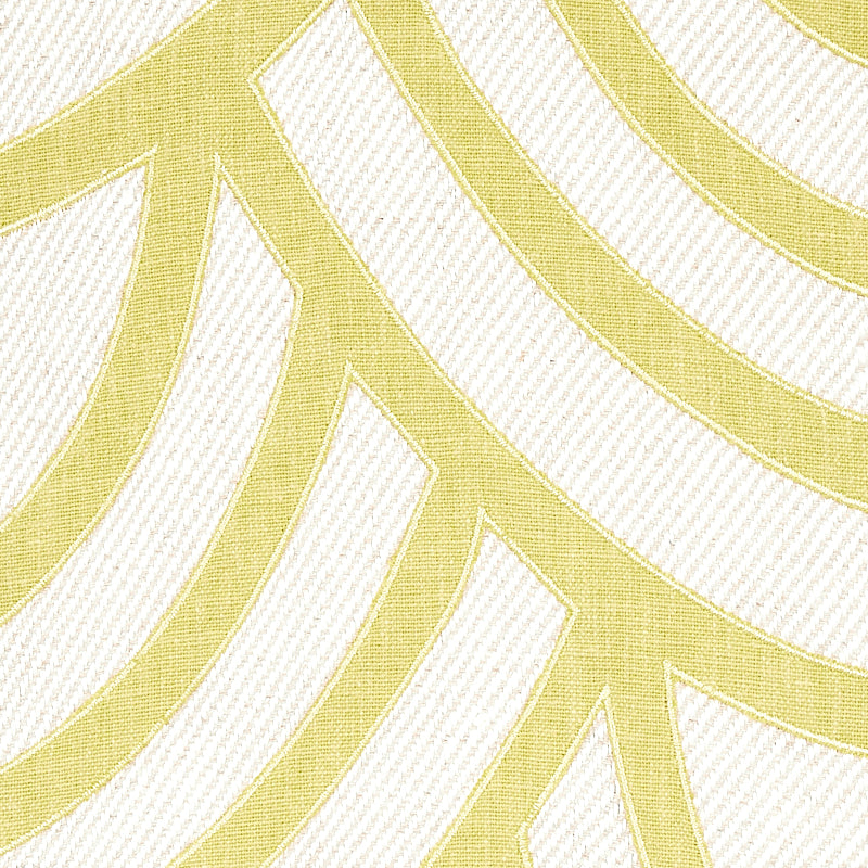 Schumacher Sangomar Applique Citron Fabric Sample 79950