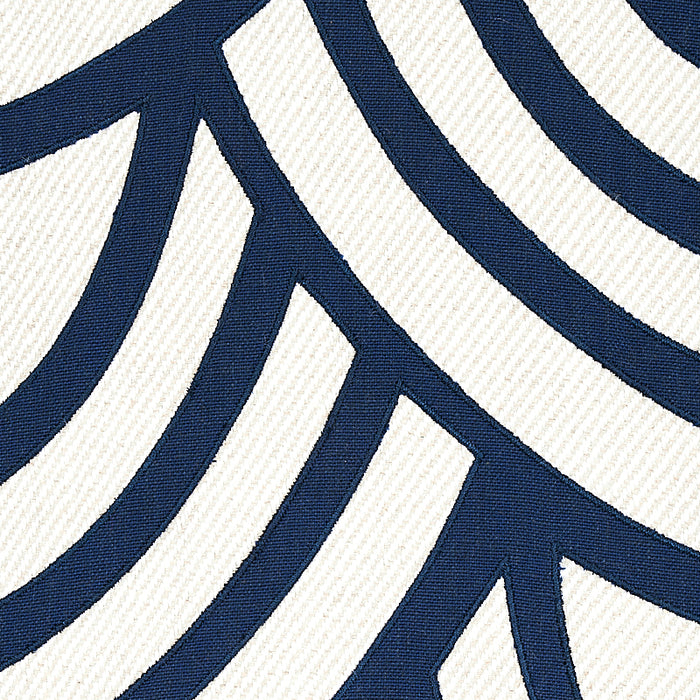 Schumacher Sangomar Applique Navy Fabric Sample 79951