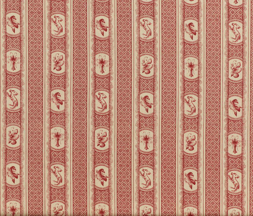 Braquenie Marquis De Pierre Rayure Rouge Fabric B1797001