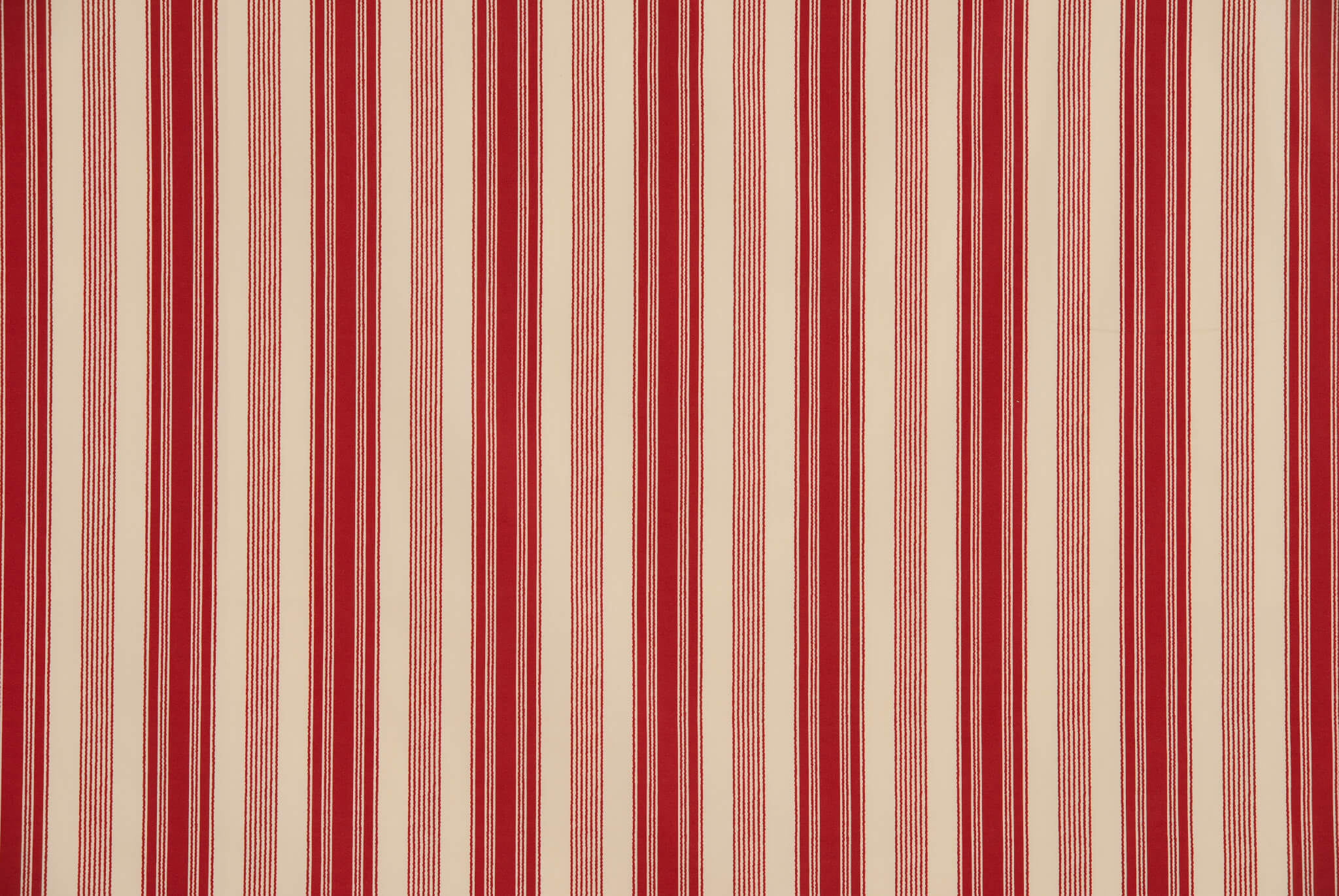 Le Manach Malmaison - Rayure Rouge Fabric Sample L3537002