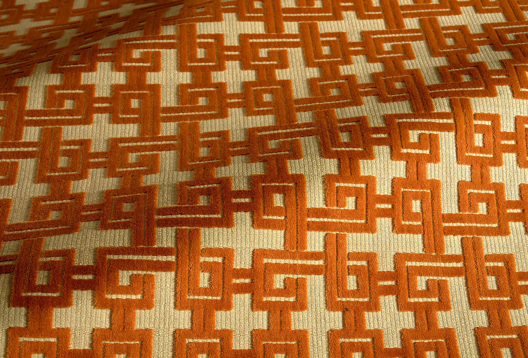 Pierre Frey Lecce Orange Brulee Fabric F3833004