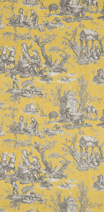 Pierre Frey Coutances Primerose Yellow Wallpaper Sample FP195004