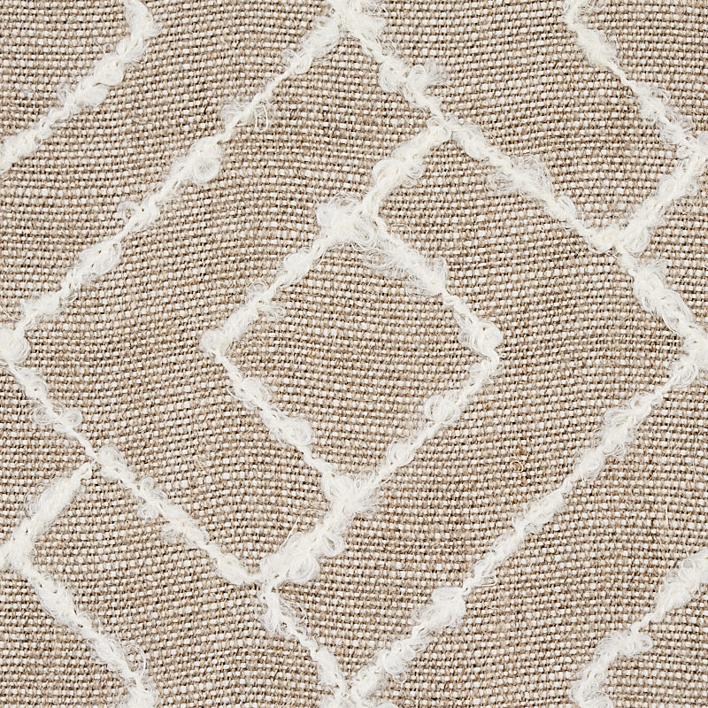 Schumacher Durant Embroidery Natural Fabric 80130