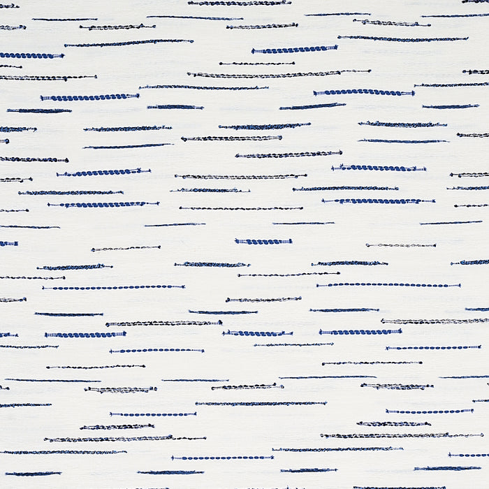 Schumacher Leland Stripe Blue Fabric 80141