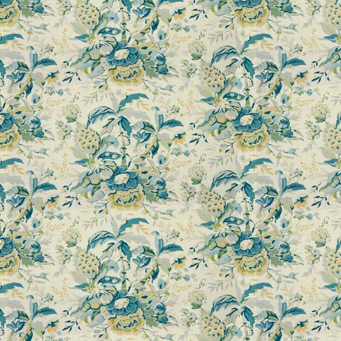 Brunschwig & Fils Horseshoe Bay Aqua/Green Fabric Sample 8015108.513.0