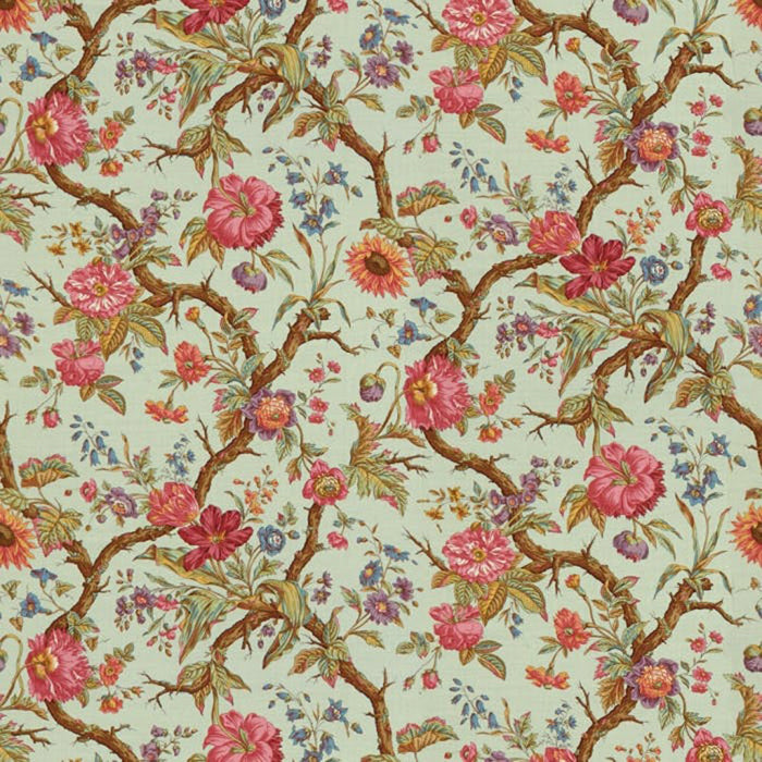 Brunschwig & Fils Arbre Fleuri Ciel Fabric Sample 8015129.135.0